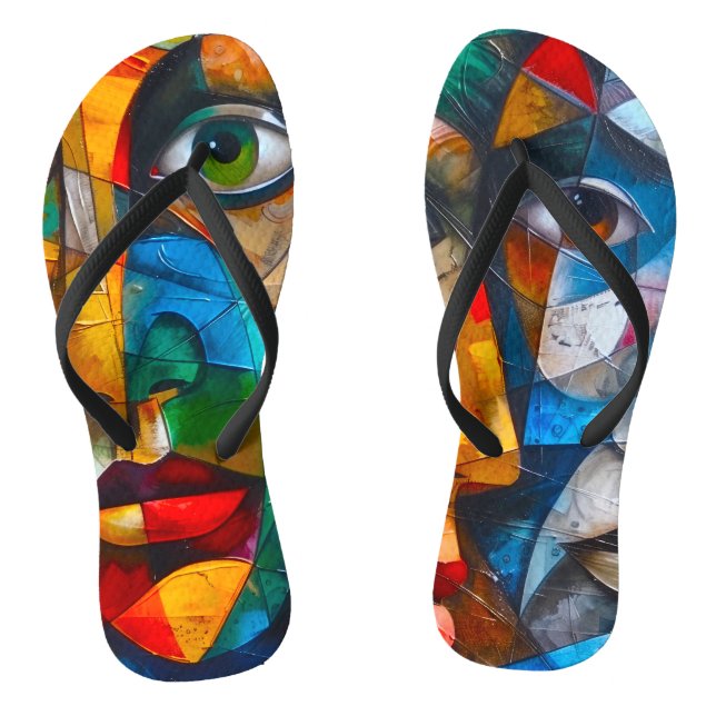 Faces we know flip flops (Footbed)