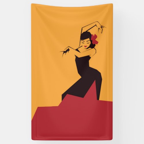 Faceted Сhiseled Flamenco Banner