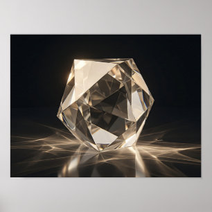 Faceted Crystal Prism Warm Light Canvas Print