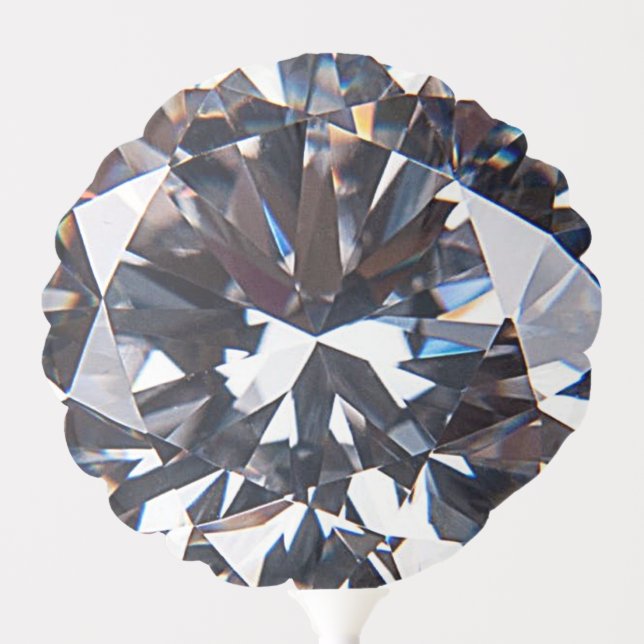Faceted Elegant Diamond Gem Image Balloon (Front)