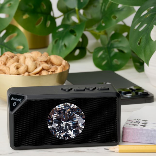 Faceted Elegant Diamond Gem Image Bluetooth Speaker (Insitu(Table))