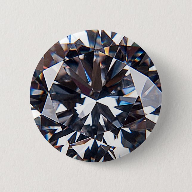 Faceted Elegant Diamond Gem Image Button (Front)