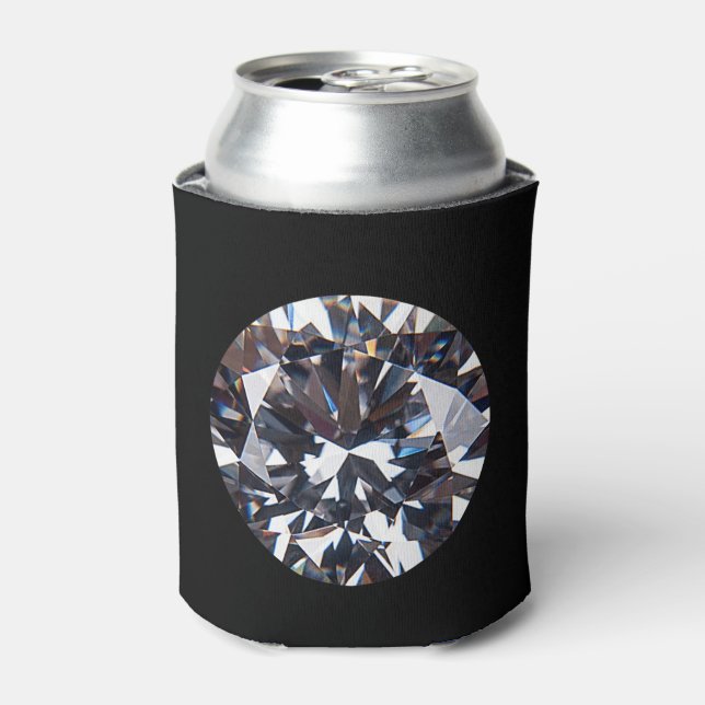 Faceted Elegant Diamond Gem Image Can Cooler (Can Front)