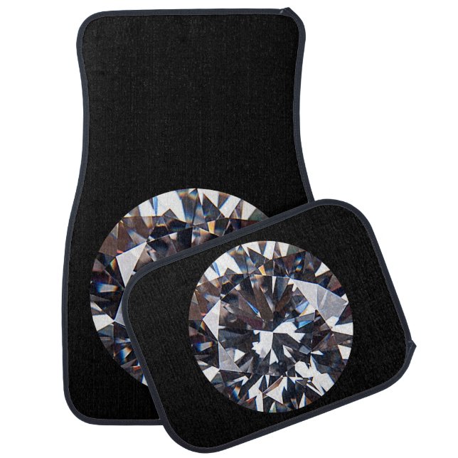 Faceted Elegant Diamond Gem Image Car Floor Mat (Set)