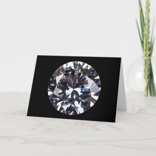Faceted Elegant Diamond Gem Image Card