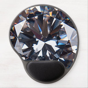 Faceted Elegant Diamond Gem Image Gel Mouse Pad