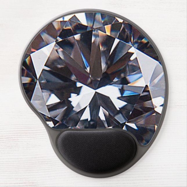Faceted Elegant Diamond Gem Image Gel Mouse Pad (Front)