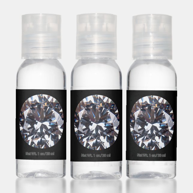 Faceted Elegant Diamond Gem Image Hand Sanitizer (Set)