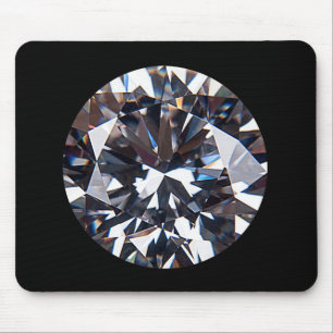 Faceted Elegant Diamond Gem Image Mouse Pad