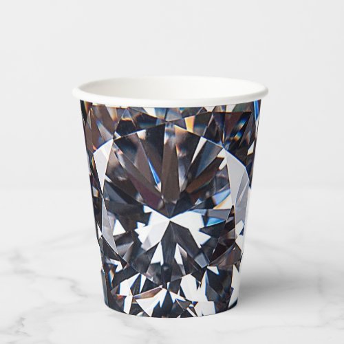 Faceted Elegant Diamond Gem Image Paper Cups
