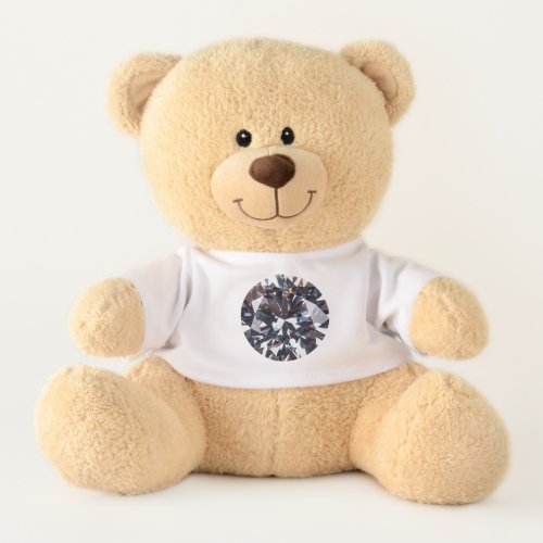 Faceted Elegant Diamond Gem Image Teddy Bear