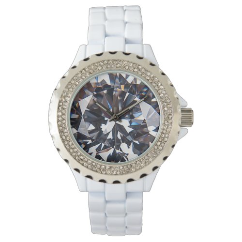 Faceted Elegant Diamond Gem Image Watch