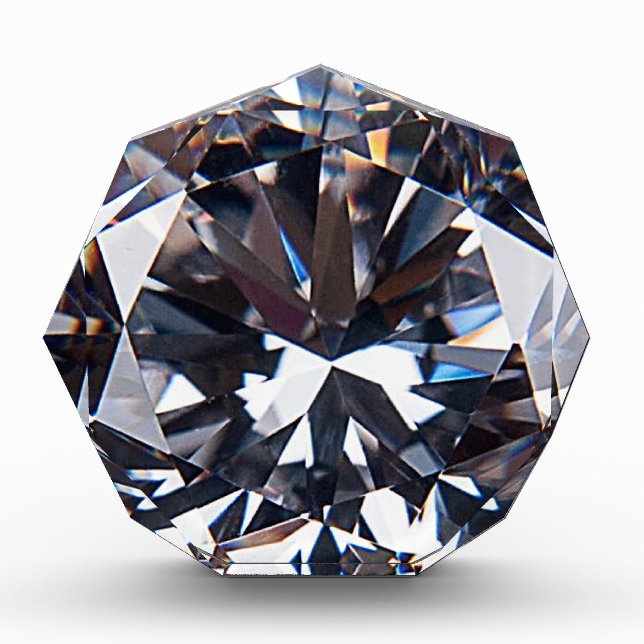 Faceted Elegant Diamond Image Acrylic Award (Front)
