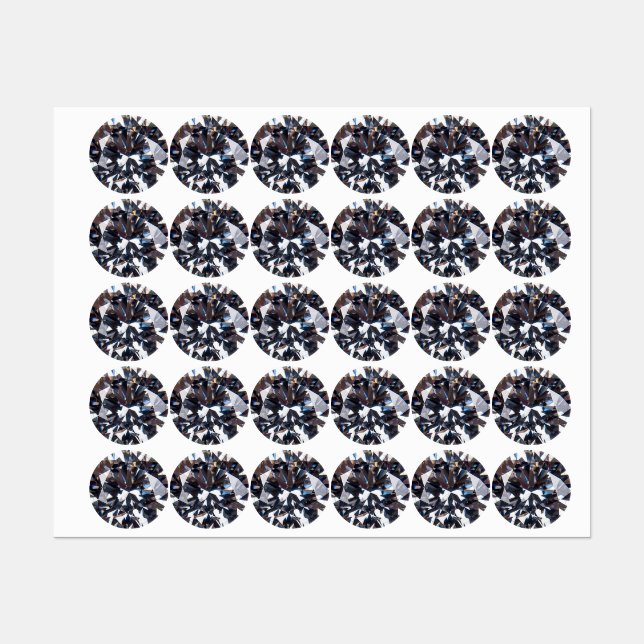 Faceted Elegant Diamond Image Labels (Sheet)
