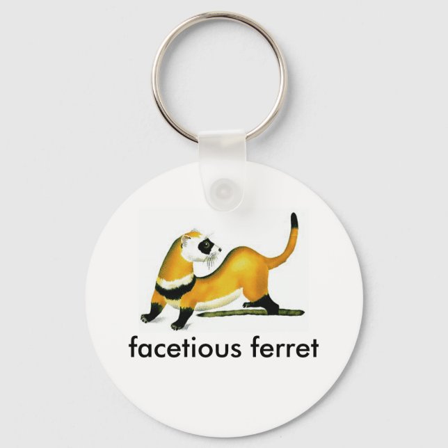 facetious ferret keychain (Front)