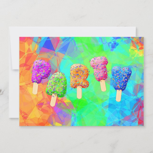 Facets of Color Party Invitations (Front)