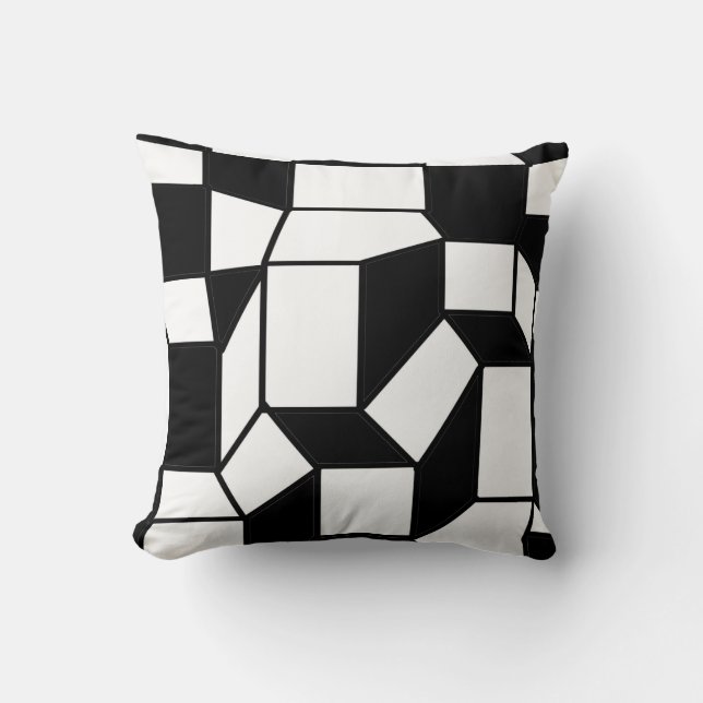 Facets Throw Pillow (Front)