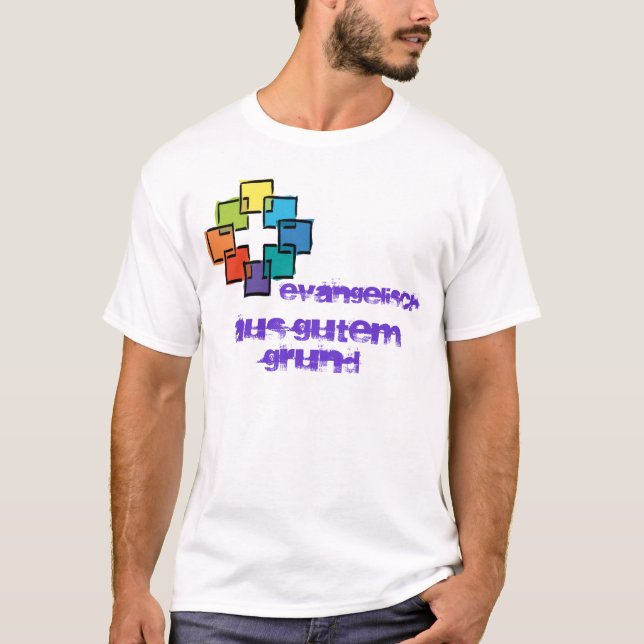 facett_bunt_gr, evangelisch, aus gutem Grund T-Shirt (Front)