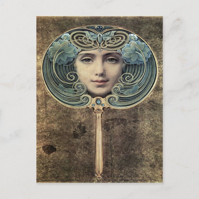 Fächer auf goldenem Grund by Louis Welden Hawkins Postcard (Front)