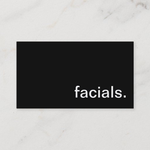 Customizable Facial Business Card