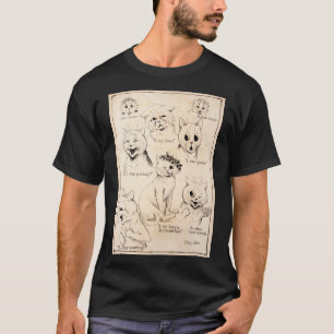 Facial Expressions of Various Cats, Louis Wain T-Shirt