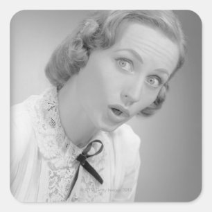 Facial Expressions Square Sticker