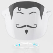 Facial Hair Face Shield (Front w/Glasses)