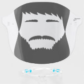 Facial Hair Face Shield (Front w/Glasses)