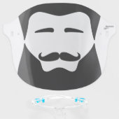 Facial Hair Face Shield (Front w/Glasses)
