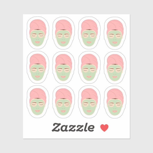 Facial Mask Skincare Relaxation Day Planner Sticker (Sheet)