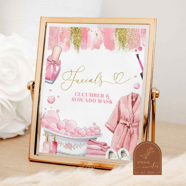 Facial Mask Spa Party Sign (Creator Uploaded)