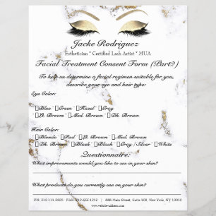 Facial Treatment Consent Form Marble Part 2b Flyer