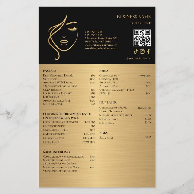 FACIAL TREATMENTS Beauty Salon flyer (Front)