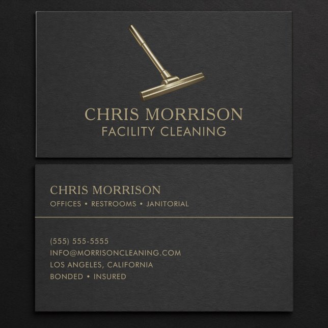 Facility Cleaning Services Professional Business Card (Creator Uploaded)