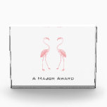 Facing Flamingos Award<br><div class="desc">Flamingos (or flamingoes) are a type of wading bird in the genus Phoenicopterus, the only genus in the family Phoenicopteridae.</div>