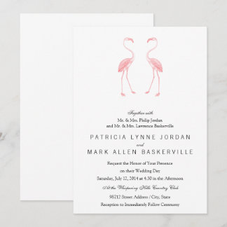 Facing Flamingos Invitation