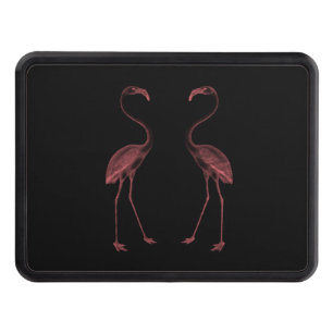 Facing Flamingos Trailer Hitch Cover