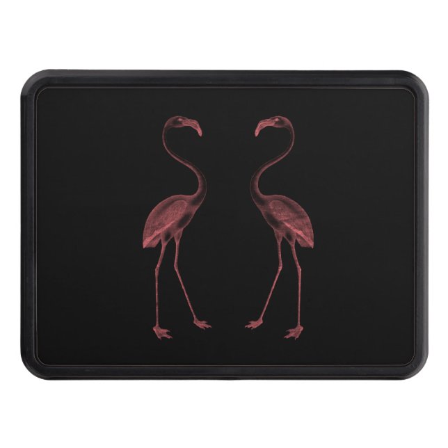 Facing Flamingos Trailer Hitch Cover (Front)