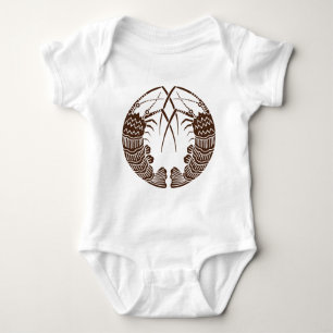 Facing spiny lobsters baby bodysuit