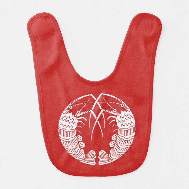 Facing spiny lobsters bib (Front)