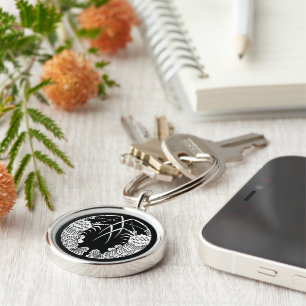 Facing spiny lobsters keychain