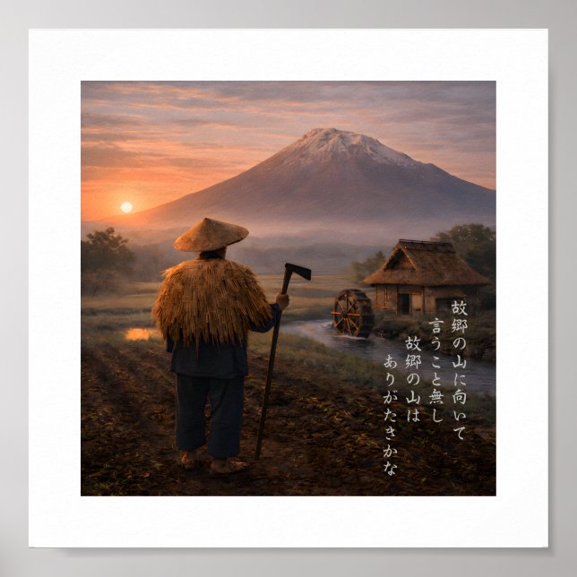 Facing the Mountain of Home – Art Print Japanese (Front)