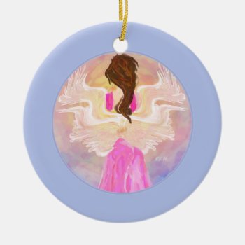 "facing The Sun" Angel Art Ceramic Ornament by Victoreeah at Zazzle