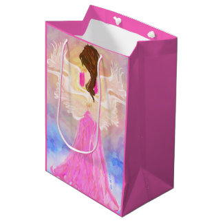 Facing The Sun Angel Art Medium Gift Bag