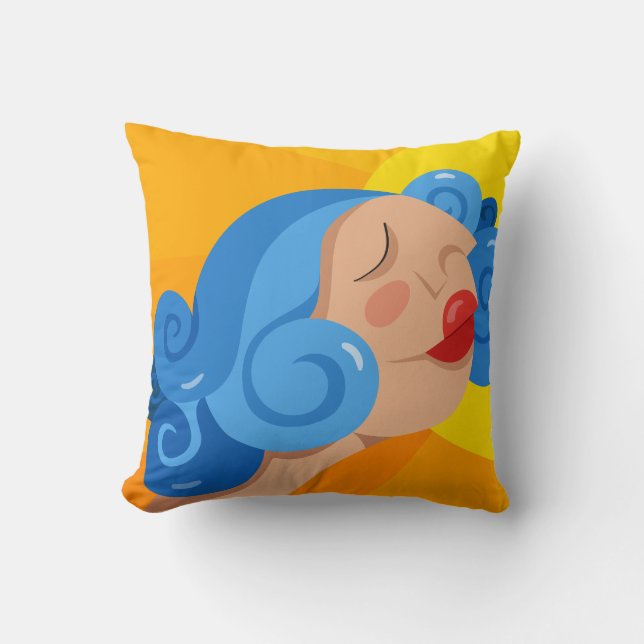 Facing the sun throw pillow (Front)