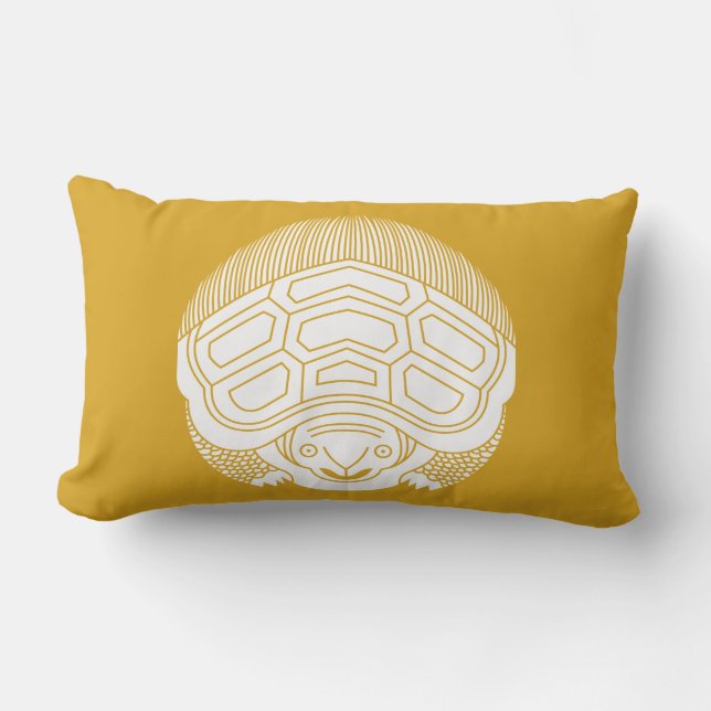 Facing Tortoise Lumbar Pillow (Front)