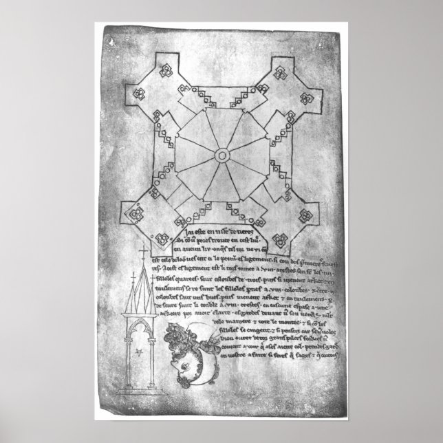 Facsimile copy of a plan of the tower poster (Front)