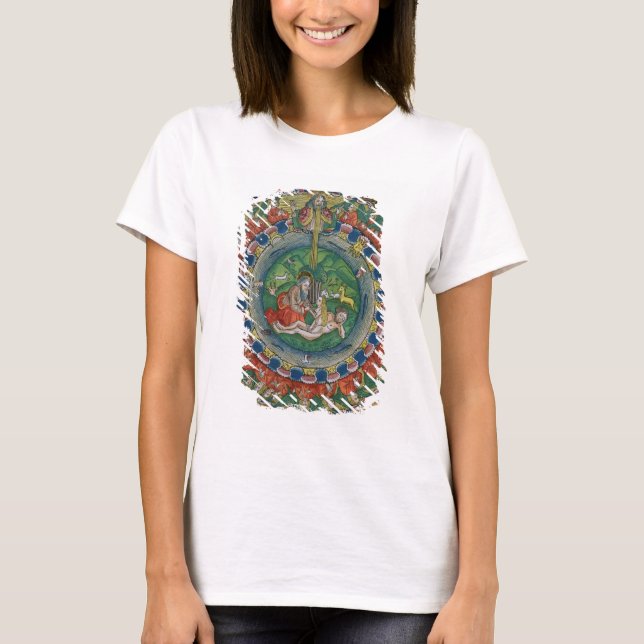 Facsimile copy of Genesis 2:22 God created Eve, fr T-Shirt (Front)