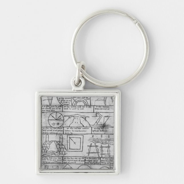 Facsimile copy of Geometrical figures Keychain (Front)