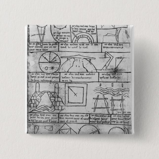 Facsimile copy of Geometrical figures Pinback Button (Front)